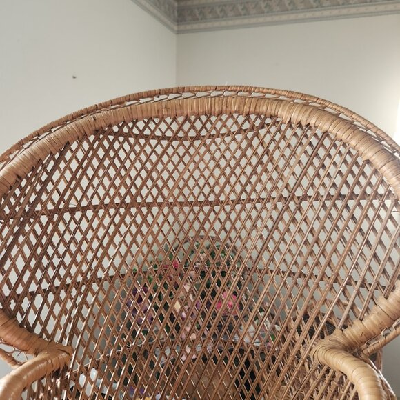 Vintage Boho Wicker Doll/Plant Stand Chair - Picture 5 of 11